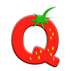 Strawberry Shaped Letter  Graphic