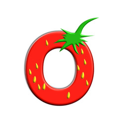 Strawberry Shaped Letter  Graphic