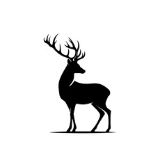Obraz premium Graceful Deer With Large Antlers Vector Design