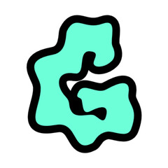 Aqua Letter  Graphic