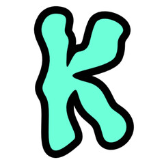 Aqua Letter  Graphic