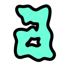 Aqua Letter  Graphic