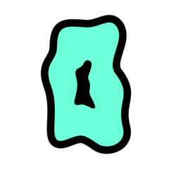 Aqua Letter  Graphic