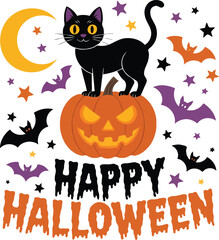 Happy Halloween T-Shirt Design