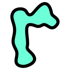 Aqua Letter  Graphic