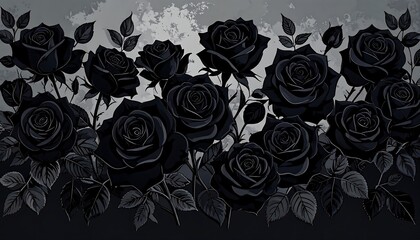Dark roses on a textured background