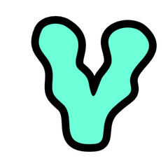 Aqua Letter  Graphic