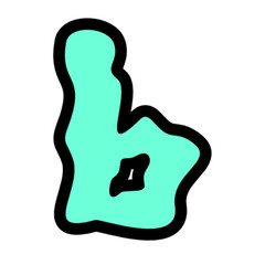 Aqua Letter  Graphic