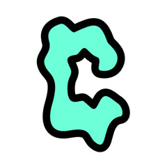 Obraz premium Aqua Letter Graphic