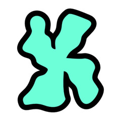 Aqua Letter  Graphic