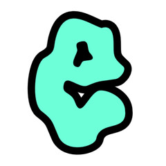 Aqua Letter  Graphic