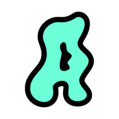 Aqua Letter  Graphic