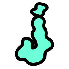 Aqua Letter  Graphic