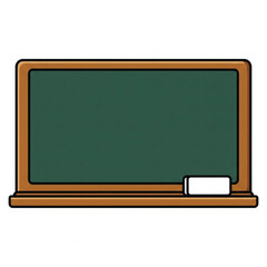 illustration of a green chalkboard on a white background
