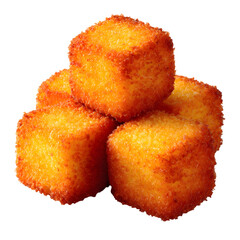 Crispy Golden Fried Cheese Cubes A Delicious and Appetizing Snack, Perfect for Any Occasion