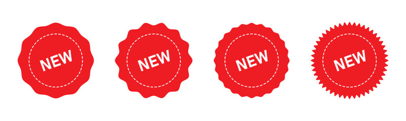 Set of new arrival tag icon set. Black vector banner ribbon on white background, left bookmark, new arrival. New arrival stickers and labels flat icon set. Vector illustration. EPS 10