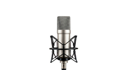 Professional Studio Microphone Isolated on White detailed illustration featuring white, professional, sound recording, isolated, sound, vocal design concept