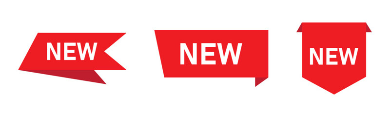 New Badge Vector Icon &ndash; Special Offer Tag | Outline & Filled Transparent Label Design