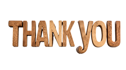 Wooden Thank You message gratitude appreciation