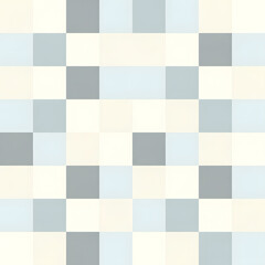 Fototapeta premium Abstract pastel squares pattern, seamless checkered design with a minimalist aesthetic for backgrounds