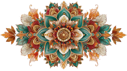 Beautiful Handcrafted Mandala Illustration Featuring Detailed Symmetrical Lines for Mindful Meditation and Elegant Bohemian Home Decoration isolated on white background