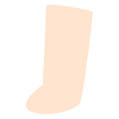 Human foot with toes, anatomical body part illustration perfect for medical or education themes.

