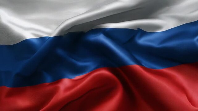 Russian flag rippled fabric