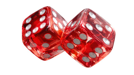 two red dice isolated on transparent background Remove png,
