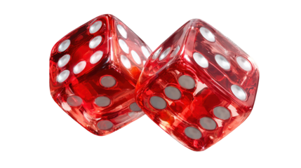two red dice isolated on transparent background Remove png,