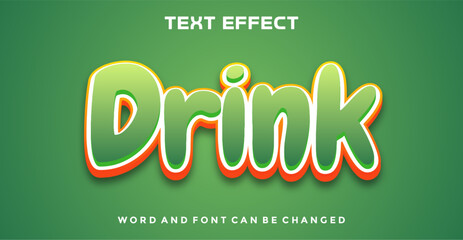 Drink editable text effect