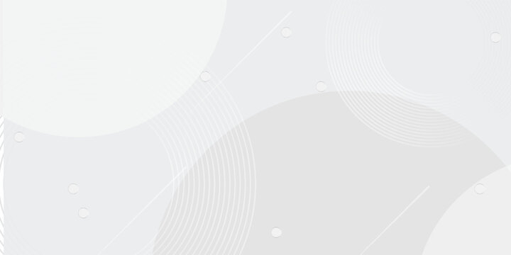 White geometric abstract background overlap layer on bright space with lines effect decoration. Modern graphic design element circles style concept for banner.