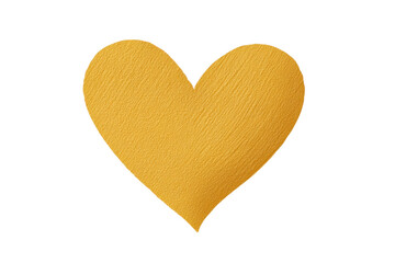 Golden textured heart symbol on black background, cut out