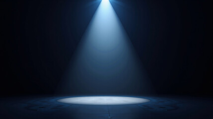 Atmospheric Theater Stage with Spotlight and Smoke