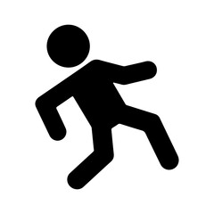 Running person icon with transparent background