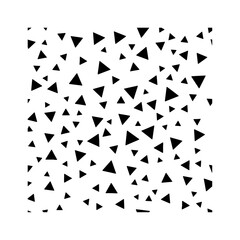 Seamless pattern of black triangles with transparent background