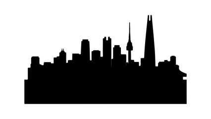 Obraz premium Shanghai skyline with transparent background