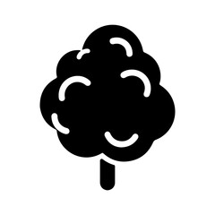 Simple tree icon with transparent background