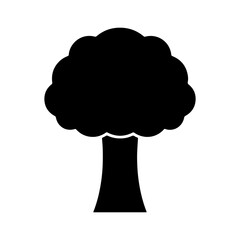 Simple tree icon with transparent background