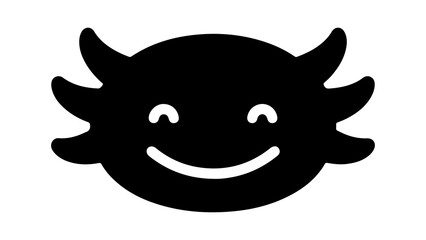 Smiling devil face with transparent background