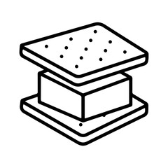 S'more snack with transparent background