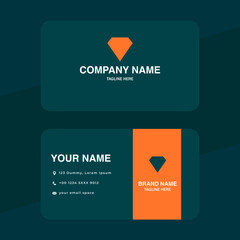 diamond logo Modern Business Card Template Collection Professional Corporate Branding Design
