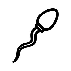 Sperm cell icon with transparent background