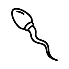 Sperm cell outline with transparent background