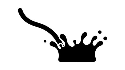 Splash of liquid with transparent background