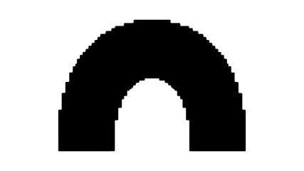 Stone archway with transparent background