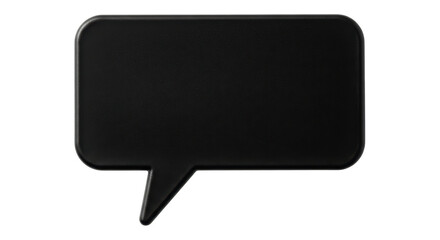 Isolated black speech bubble for graphic design, digital communication and marketing materials