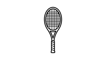 Tennis racket with transparent background