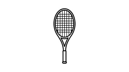 Tennis racket with transparent background