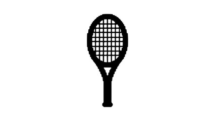 Tennis racket with transparent background