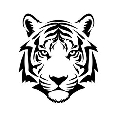 Tiger head with transparent background